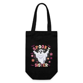 Drôle Halloween Sœur Spooky Sister - Sac à bouteille - noir - Devant