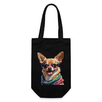 Chihuahua Sunglasses Dog Funny Design Print - Gift Bag for Bottles - black - Front