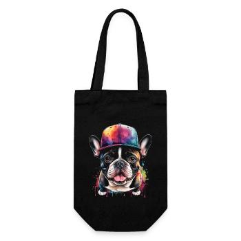 Bouledogue Français Snapback Cap Frenchie Dog - Sac à bouteille - noir - Devant