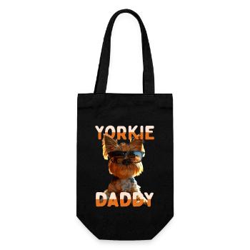 Yorkie Daddy Papa Fête des Pères Dad Yorkshire Terrier - Sac à bouteille - noir - Devant