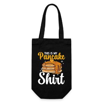 Pancake Frühstück Pfannkuchen - Geschenkbeutel für Flaschen - Schwarz - Vorne