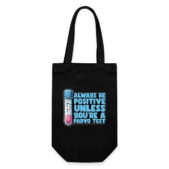 Veterinary Nurse Always Be Positive Veterinarian - Geschenkbeutel für Flaschen - Schwarz - Vorne