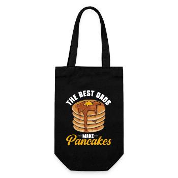 Pancake Frühstück Pfannkuchen - Geschenkbeutel für Flaschen - Schwarz - Vorne