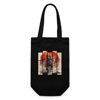 Tigre japonais rétro des années 80 - Sac à bouteille - noir - Devant
