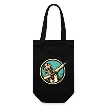 Dabbender Zombie Lustiges Dabbing Design - Geschenkbeutel für Flaschen - Schwarz - Vorne
