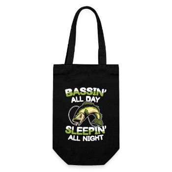 Bassin' All Day Sleepin' All Night - Geschenkbeutel für Flaschen - Schwarz - Vorne