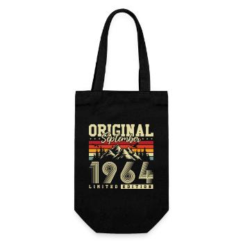 Original Septembre 1964 Vintage Anniversaire Rétro - Sac à bouteille - noir - Devant