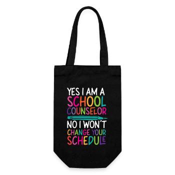 School Counselor Yes I Am A School - Geschenkbeutel für Flaschen - Schwarz - Vorne
