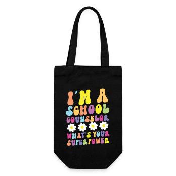School Counselor I'm A School - Gift Bag for Bottles - black - Front