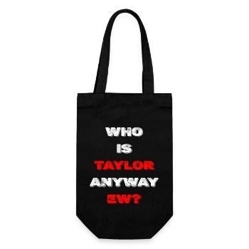Wer ist Taylor überhaupt? - Geschenkbeutel für Flaschen - Schwarz - Vorne
