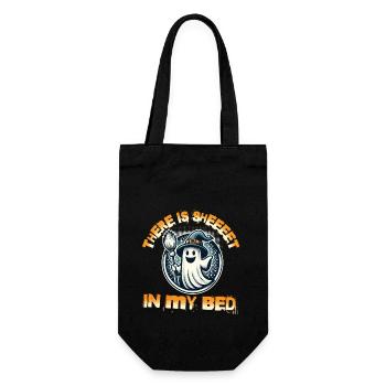 Lustiger Geister Spruch there is sheet in my bed - Gift Bag for Bottles - black - Front