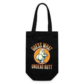 Halloween Costume Guess What? Ghost butt! - Gift Bag for Bottles - black - Front