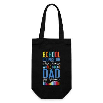School Counselor Dad School - Gift Bag for Bottles - black - Front