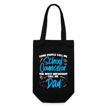 School Counselor Dad Some People - Geschenkbeutel für Flaschen - Schwarz - Vorne