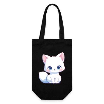 Arctic Fox Polarfüchse Polarfuchs - Geschenkbeutel für Flaschen - Schwarz - Vorne
