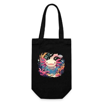 Axolotl - Gift Bag for Bottles - black - Front