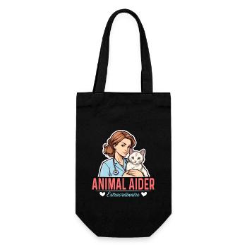 Veterinary Nurse Animal Aider Veterinary Medicine - Geschenkbeutel für Flaschen - Schwarz - Vorne