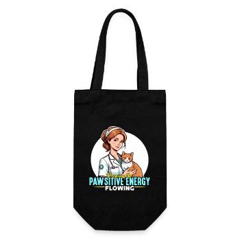 Veterinary Nurse Keeping The Pawsitive Vet Nursing - Geschenkbeutel für Flaschen - Schwarz - Vorne