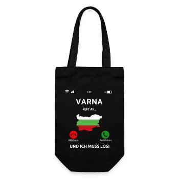 Varna Bulgarien Urlaub - Geschenkbeutel für Flaschen - Schwarz - Vorne