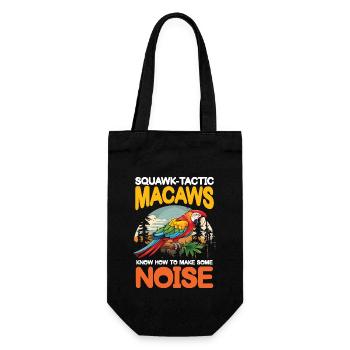 Squawk-Tastic Macaws Make Some Noise - Geschenkbeutel für Flaschen - Schwarz - Vorne