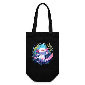 Axolotl - Gift Bag for Bottles - black - Front