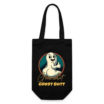 Guess What Ghosts Butt Funny Ghosts Saying - Gift Bag for Bottles - black - Front