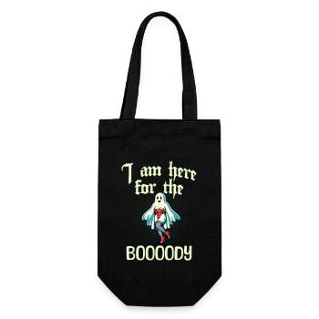 Funny Ghost Saying Halloween Costume - Gift Bag for Bottles - black - Front