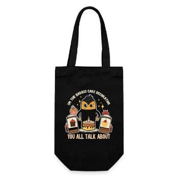 Bake the world a better place - Gift Bag for Bottles - black - Front