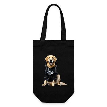 Funny German Golden Retriever Chill Out Dog - Gift Bag for Bottles - black - Front