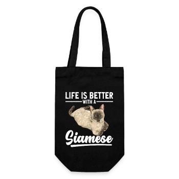 Siamese Cat Siamese Cat - Gift Bag for Bottles - black - Front