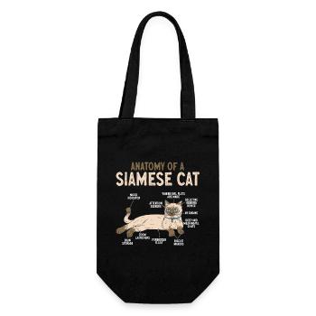 Siamese Cat Siamese Cat - Gift Bag for Bottles - black - Front