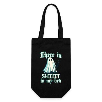 Funny Ghosts Saying In My Bed Halloween - Gift Bag for Bottles - black - Front