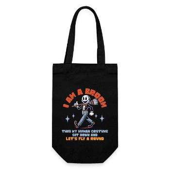 Funny Halloween Saying I'm a Broom Fly With - Gift Bag for Bottles - black - Front