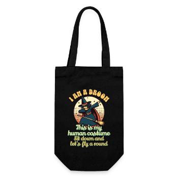 Lustige Halloween Hexe Unheimliche Verkleidung - Geschenkbeutel für Flaschen - Schwarz - Vorne
