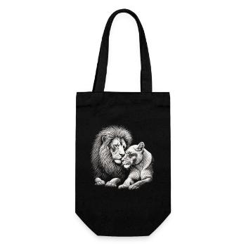 Amoureux comme des lions - Sac à bouteille - noir - Devant