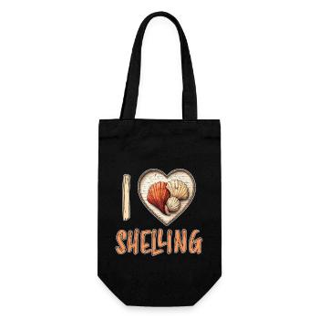 I Love Shelling Shells Shell Collector Gift - Gift Bag for Bottles - black - Front