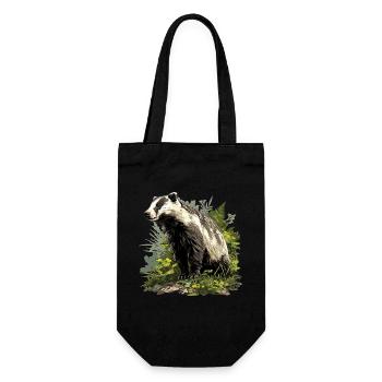 Badger Dachse Dachs - Geschenkbeutel für Flaschen - Schwarz - Vorne