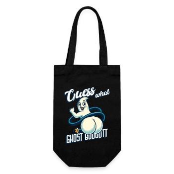 Guess What Ghosts Butt Funny Ghosts Saying - Gift Bag for Bottles - black - Front