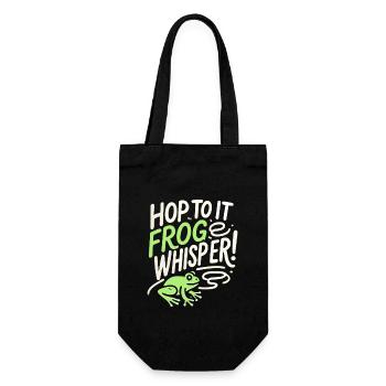 Amphibien-froschjäger-enthusiast, Froschfang - Geschenkbeutel für Flaschen - Schwarz - Vorne