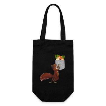 L’écureuil cherche des noix dans votre fausse poche - Sac à bouteille - noir - Devant