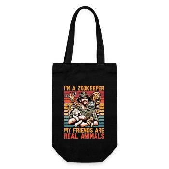 Zoologiste Je suis gardien de zoo Mes amis ornithologue - Sac à bouteille - noir - Devant