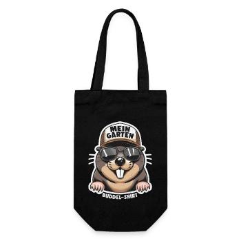 Garten Geschenk Hobby Gaärtner Sprüche Geburtstag - Geschenkbeutel für Flaschen - Schwarz - Vorne