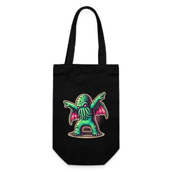 Funny Dancing Cthulhu - Gift Bag for Bottles - black - Front
