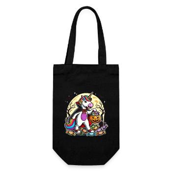Funny Vampire Unicorn Loves Candy - Gift Bag for Bottles - black - Front