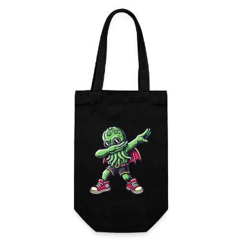 Funny Dabbing Cthulhu Dabbing Design - Gift Bag for Bottles - black - Front