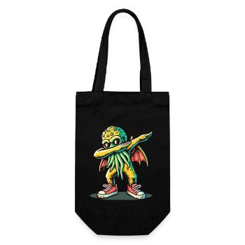 Funny Dabbing Cthulhu Dabbing Design - Gift Bag for Bottles - black - Front