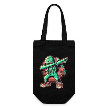 Funny Dabbing Cthulhu Dabbing Design - Gift Bag for Bottles - black - Front