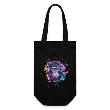 Singe Avec Casque Décoration Femme Cadeau Homme - Sac à bouteille - noir - Devant