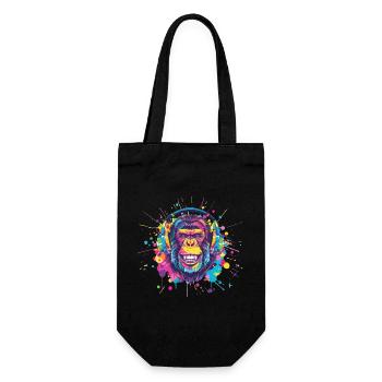 Singe Avec Casque Décoration Femme Cadeau Homme - Sac à bouteille - noir - Devant