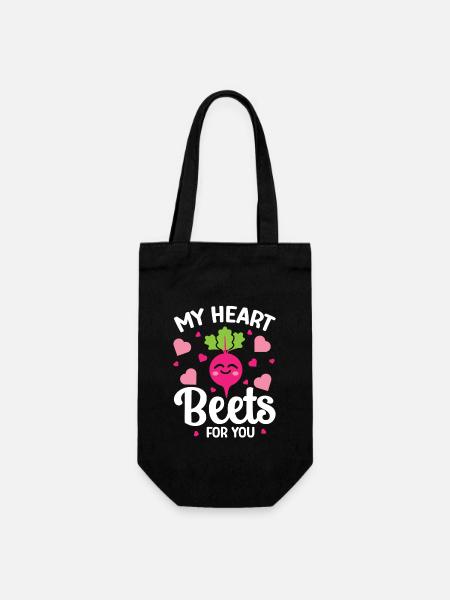 Relation de betterave en disant coeur betteraves pour vous - Sac à bouteille - noir